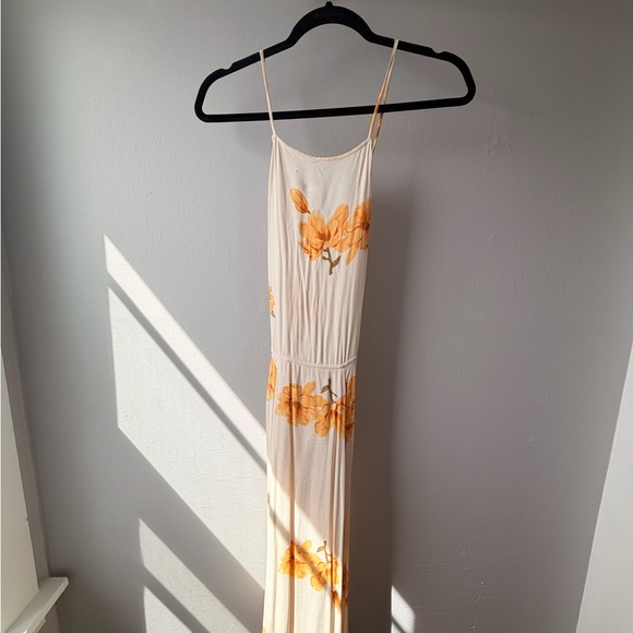 Reformation Myrtle Maxi Dress - Cream with Yellow Floral Motif - Picture 2 of 8
